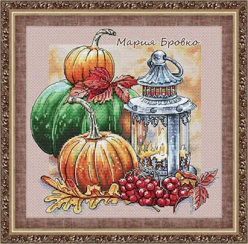 

HH Little Pirate Counted Cross Stitch Kit Cross stitch RS cotton with cross stitch Pumpkin and lantern