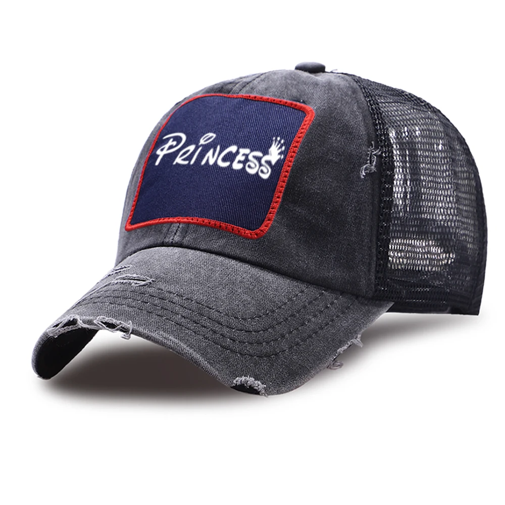 

PRINCESS Letter Printed Mesh Baseball Caps Fashion Sport Cap Breathable Summer Snapback Hat Casual Cotton Unisex Trucker Hats