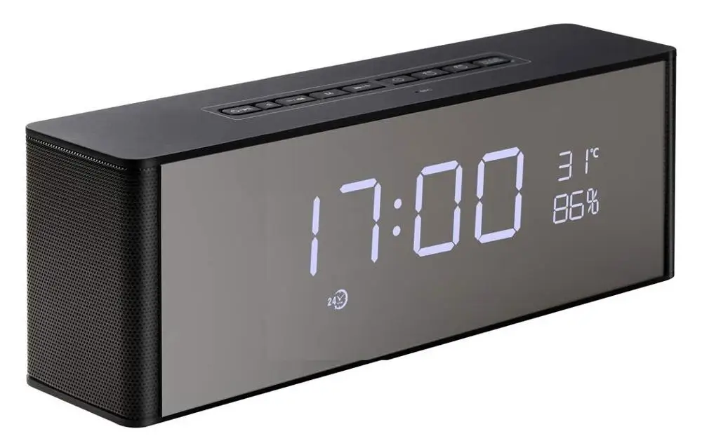 Bluetooth беспроводной динамик будильник цифровой fm-радио 3 5 мм Aux линейный вход TF