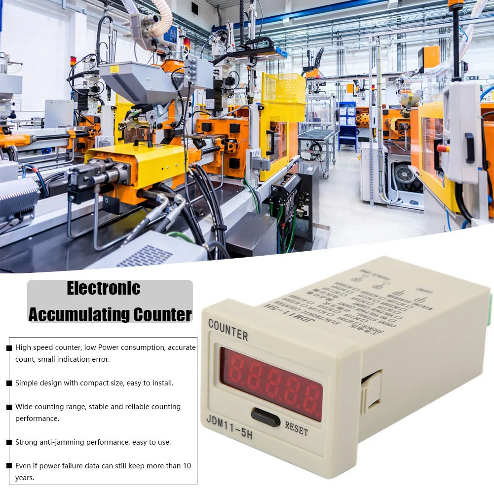 JDM11-5H 5 цифр Дисплей электронный накопление счетчик AC220V/DC36V/DC 24 V/DC 12V