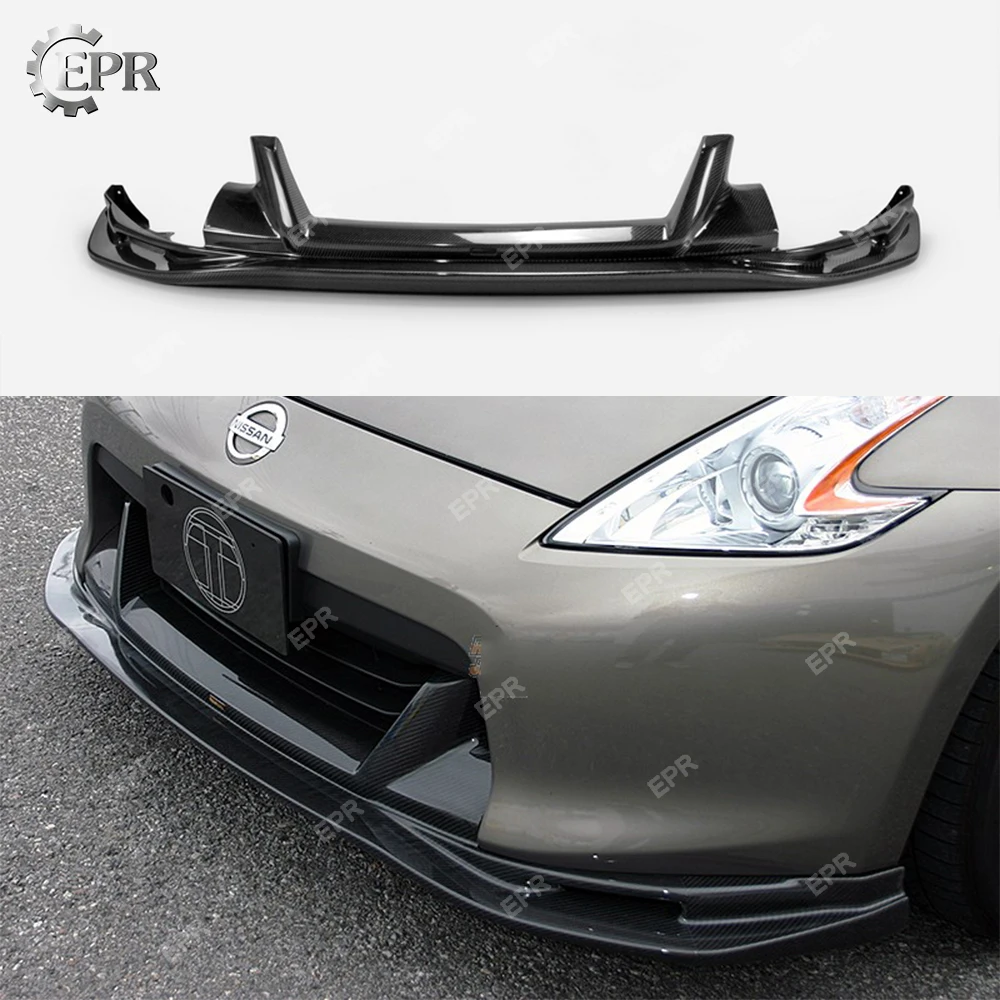 Передняя накладка на губы из углеродного волокна для Nissan 370Z Z34 Zenki модели ранней