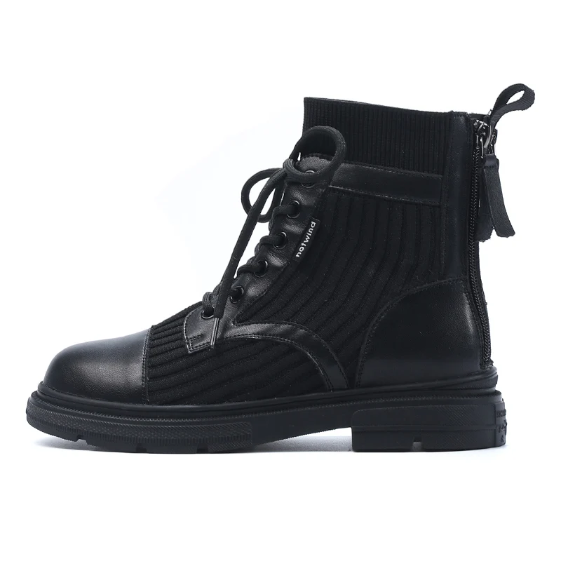 Women Motorcycle Snow-Boots Military Shoes Vintage Female Autumn Winter New-Fashion Classic