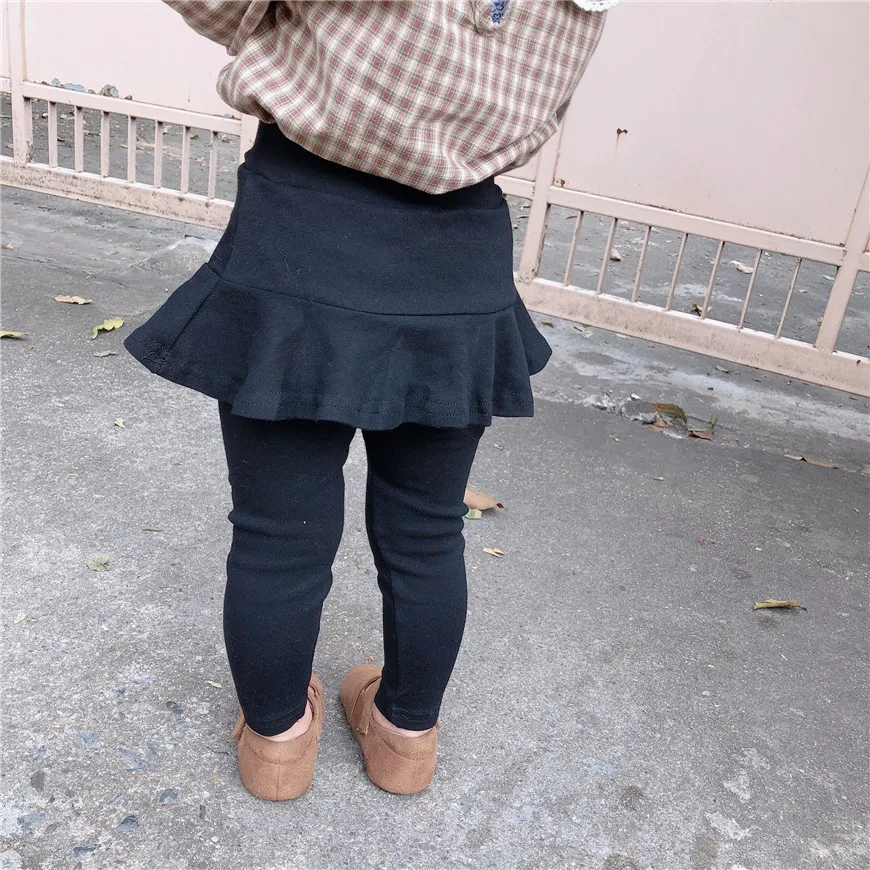 

Small Big Brand 2019 Autumn New Style Childrenswear Girls Baby Versatile Elasticity Mock Two-Piece Culottes