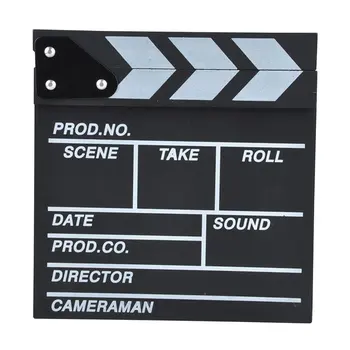 

Director Video Acrylic Clapboard TV Film Movie Clapper Board Slate with Color Sticks 20*20cm