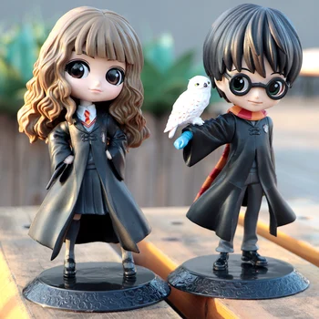 

3pcs/lot Q Posket Cute Big Eyes Harried Hermione Snape PVC Anime Dolls Collectible Potter Action Figure Q Version Model Toy