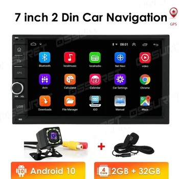 

2 Din 7inch 2G RAM 32G ROM Android 10 Car radio Multimedia Video stereo Universal auto head unit supports FM SWC USB