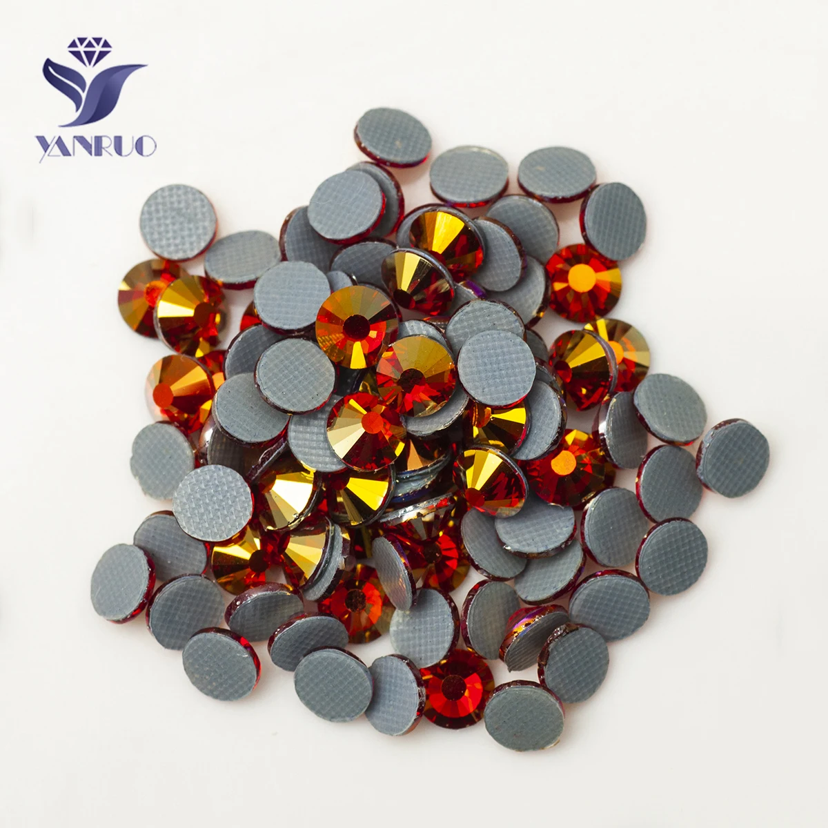 YANRUO 2058HF Siam AB стеклянные стразы и Crystal Iron On Heat Transfer Hotfix кристаллы для рукоделия | Дом
