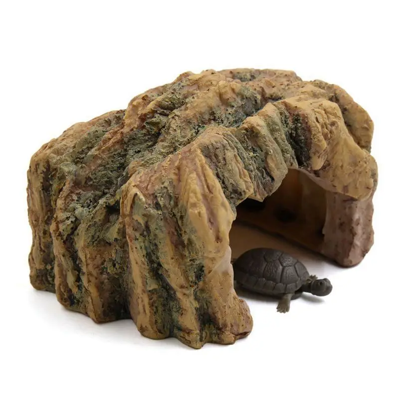 

Hot Sale Turtles Reptiles Resin Hiding Home Cave Ornament Habitat for Aquarium