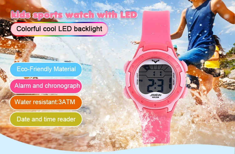 Детские часы для детей, милые наручные часы для девочек, водонепроницаемые спортивные цифровые часы reloj Para nigno 9688