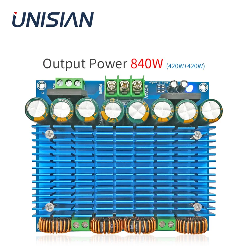 UNISIAN 420W+ 420W TDA8954 Auido Плата усилителя класса D BTL TDA8954TH 2,0 канальный цифровой ультра Мощность высокое усилители переменного тока 24-30 в