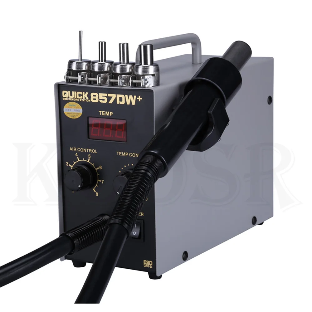 Быстрый 857DW+ фена SMD паяльная станция светодиодный цифровой дисплей паяльная станция для SMD, SOIC, чип, PLCC, сумка Ремонт