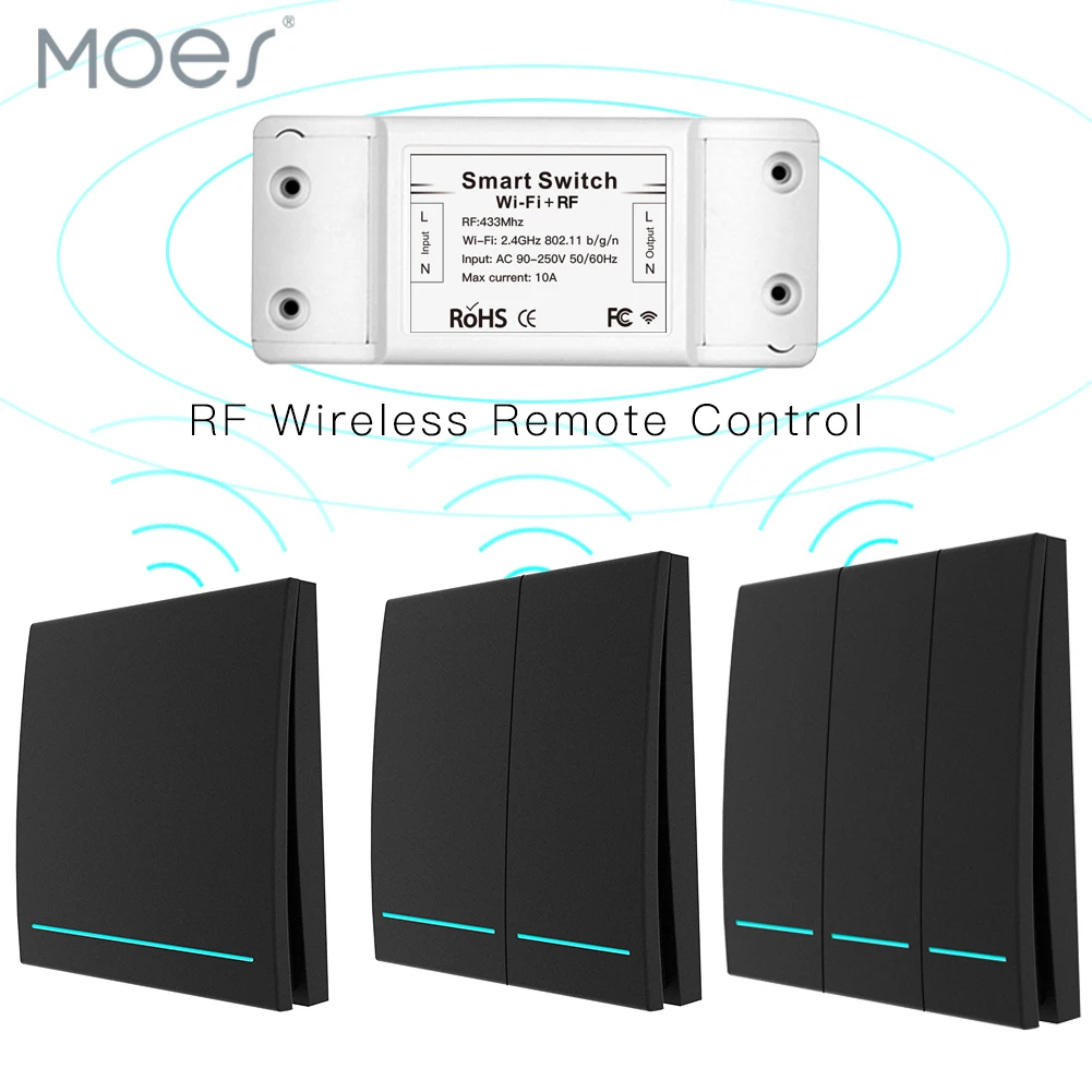 Rf433 МГц 110 В 220 в приемник Wifi беспроводной пульт дистанционного управления смарт