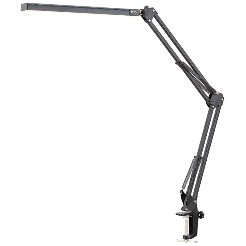 LED Desk Lamp With Clamp Eye-Care Dimmable Reading Light Swing Arm USB Clip-On Table Daylight Lam | Освещение