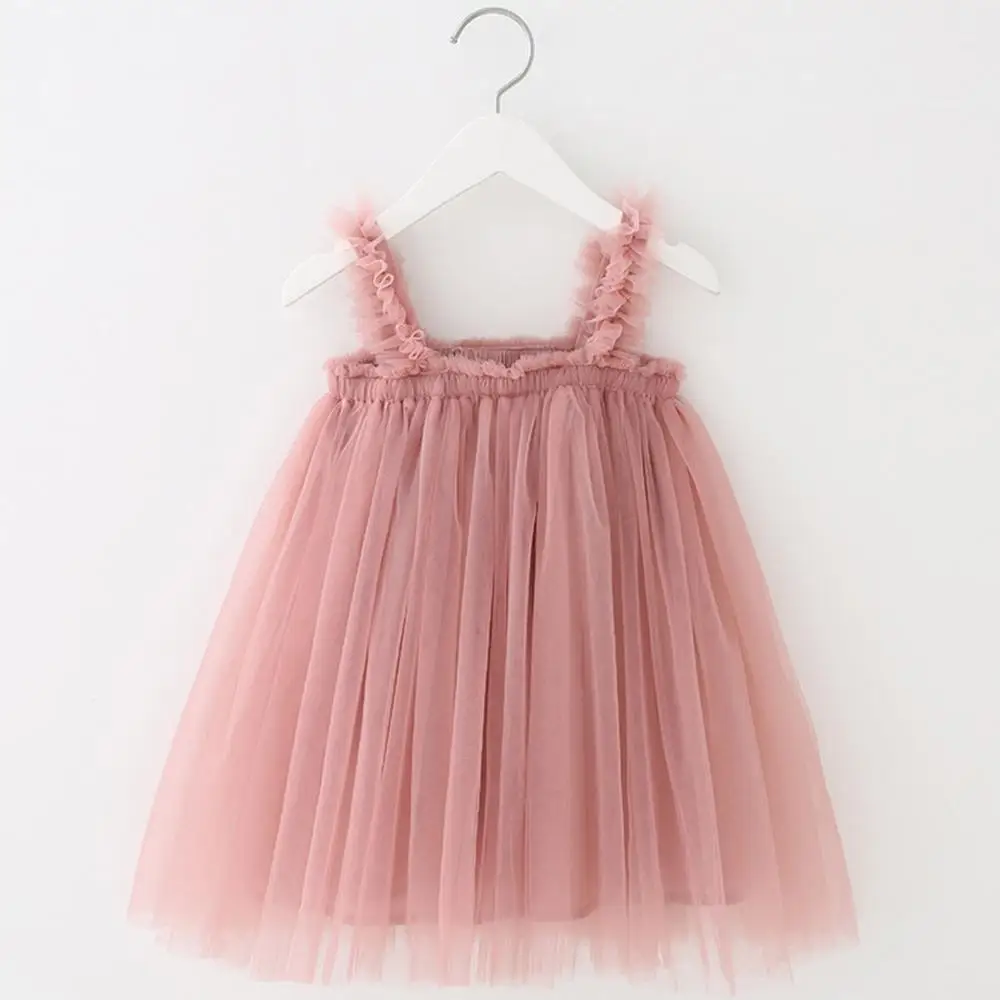 Pink Meisjes розовый Gehaakte Летняя Вечеринка Jurk Baby Pluizige Tule группа Jurk Baljurk met Bloem милые дети косплей Kleding Prinses Jurk - Цвет: Pink