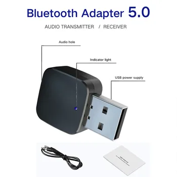 

3.5mm Aux cable USB V5.0 Bluetooth Receiver Transmitters Audio Music Stereo adapter Dongle for TV PC Bluetooth Speaker Headphone