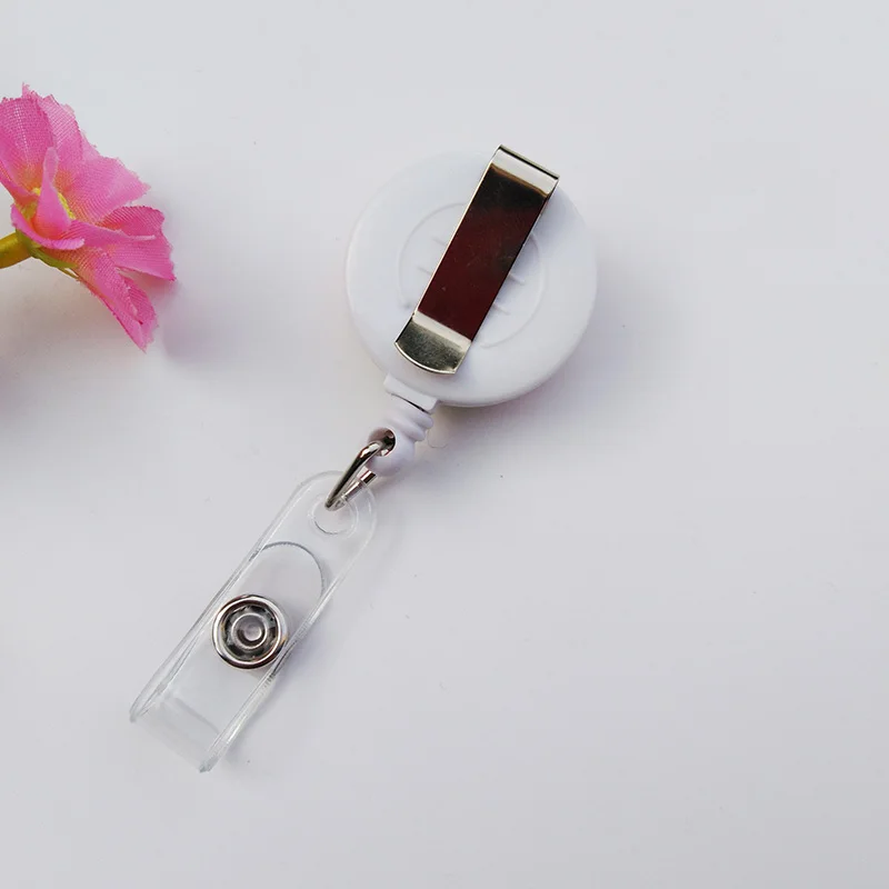 New design lovely Smiley face Flower Badge Reel Bus card student nurse ID Name Card Badge Holder School office supplies