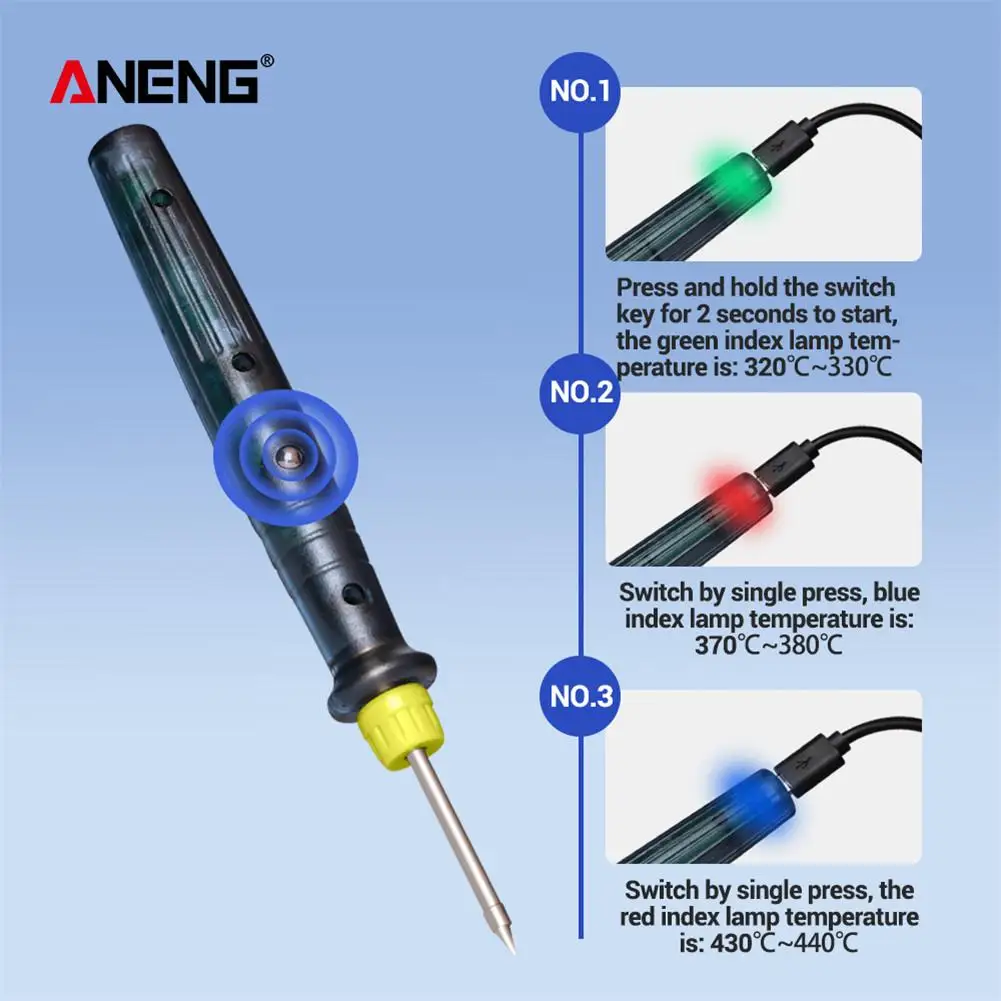 LT002 USB температурный Регулируемый паяльник 5 В DC/8 Вт сварочная наладочная станция для пайки тепловой карандаш ремонтные инструменты