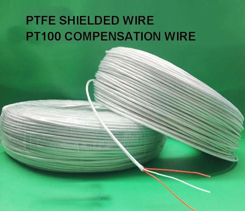Linha de Temperatura Núcleo Prata Chapeado Ptfe Blindado Fio Compensação 20 m Pt100 3*7*0.15 3