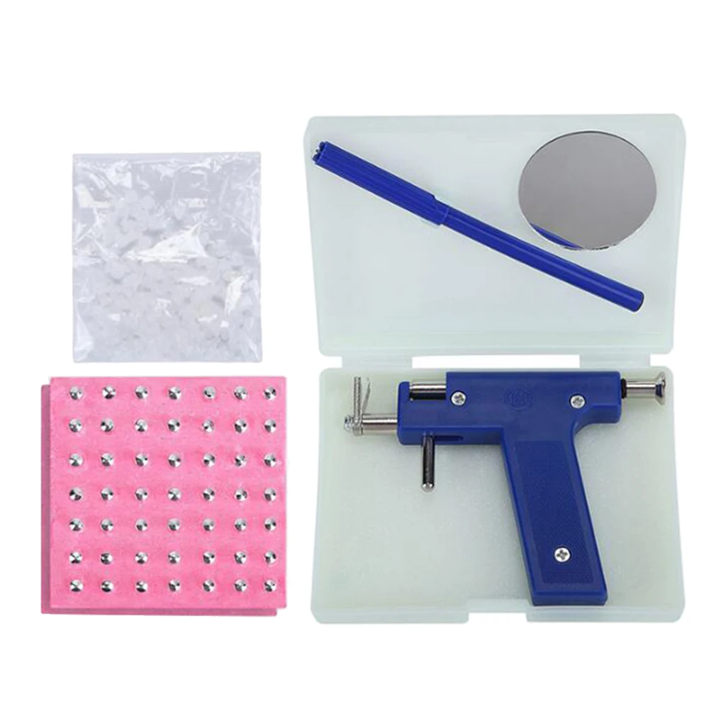 1Set Ear Nose Navel  Gun Kit Tool Men Earring Studs DIY Findings