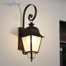 Черный стеклянный уличный светодиодный настенный светильник, водонепроницаемый IP65 настенные лампы, современный бра, декоративный светильник s 90-260 V, светильник для крыльца ing