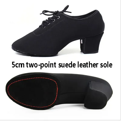 two point sole Черные танцевальные туфли для девочек; профессиональная обувь для латино/бальных танцев/сальсы; танцевальные каблуки 3 см/5 см; женская обувь для танцев; европейские размеры 28-45 - Цвет: two point sole