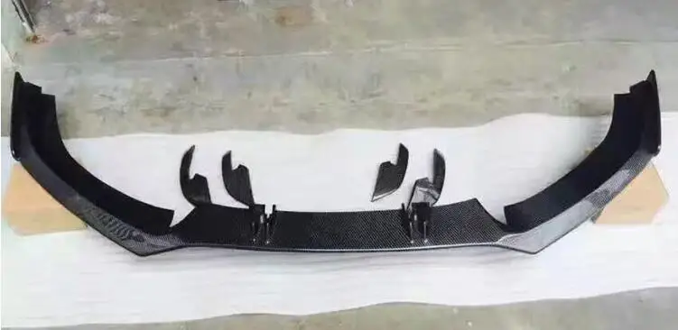 Front Lip wind knife Карбоновое волокно переднего бампера для губ Подходит для AUDI RS7 2012 2013 - Цвет: Front Lip wind knife