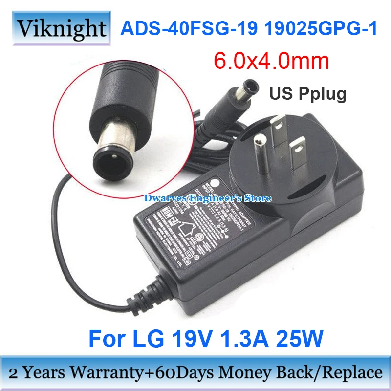 US-Plug-19V-1-3A-25W-AC-Adapter-ADS-40FSG-19-EAY62768607-For-LG ...
