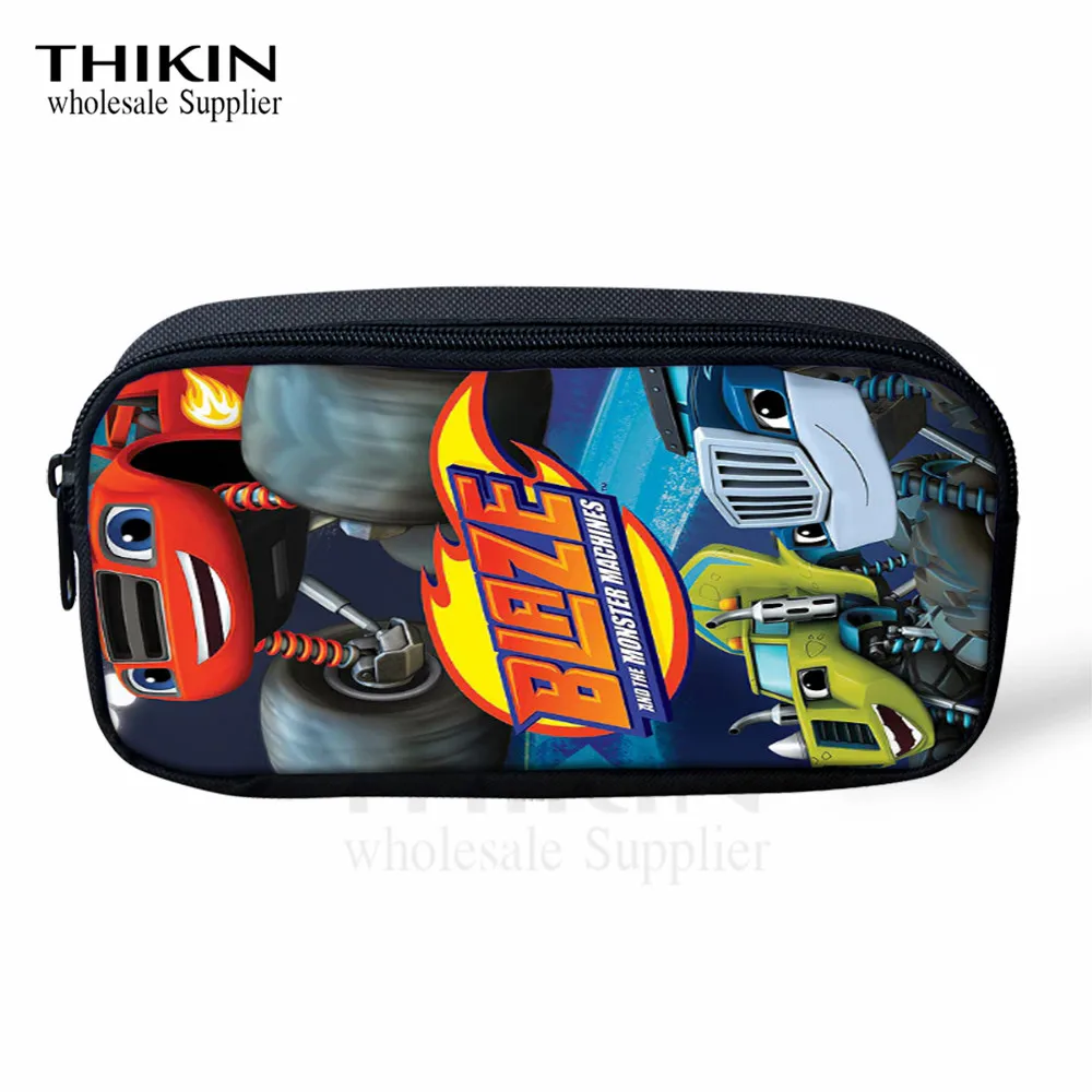 as picture THIKIN популярный мультфильм Blaze и монстр печати школьные сумки для подростков мальчиков на заказ 3 шт./компл. детей ежедневно рюкзаки Mochila - Цвет: as picture