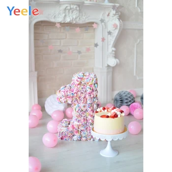 

Yeele 1st Birthday Photozone Balloons Cake Interior Photography Backdrops Personalized Photographic Backgrounds For Photo Studio