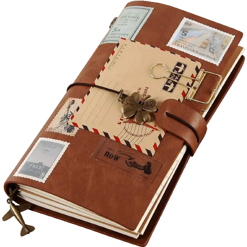 Leather Traveler Notebook Planners Creative DIY Vintage Travel Journal
