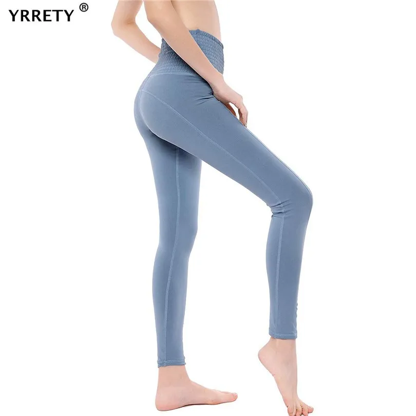 

YRRETY Women Leggings Polyester Quality High Waist Push Up Elastic Casual Workout Fitness Sexy Pants Bodybuilding Fold Legging