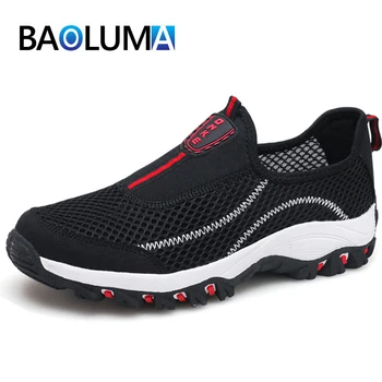 

Hot Sell New Unisex Men's Casual Shoes Mesh Breathable Lovers Sneakers Comfortable Rubber Men Shoes Outdoor Male Driving Shoes