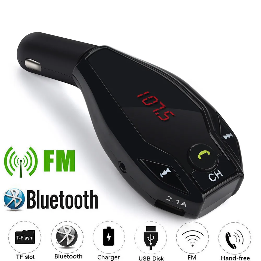 Беспроводной Bluetooth fm-передатчик громкой связи зарядное устройство s модулятор музыкальный плеер Автомобильный комплект MP3-плеер двойной Usb зарядное устройство D2