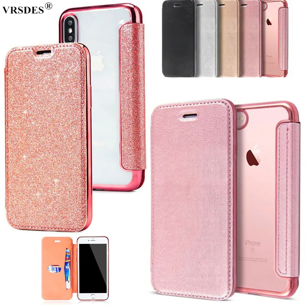 Роскошный тонкий кожаный чехол книжка + ТПУ для iPhone 11 Pro Max XR XS MAX X 6 6S 7 8 Plus 5 5S SE 2