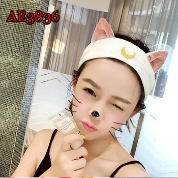 

Sailor Moon Luna Cat Ears Hair Band Hair Accessory Anime Cosplay Cute Face Washing Clean Makeup Tool Lolita Headwear AE3836