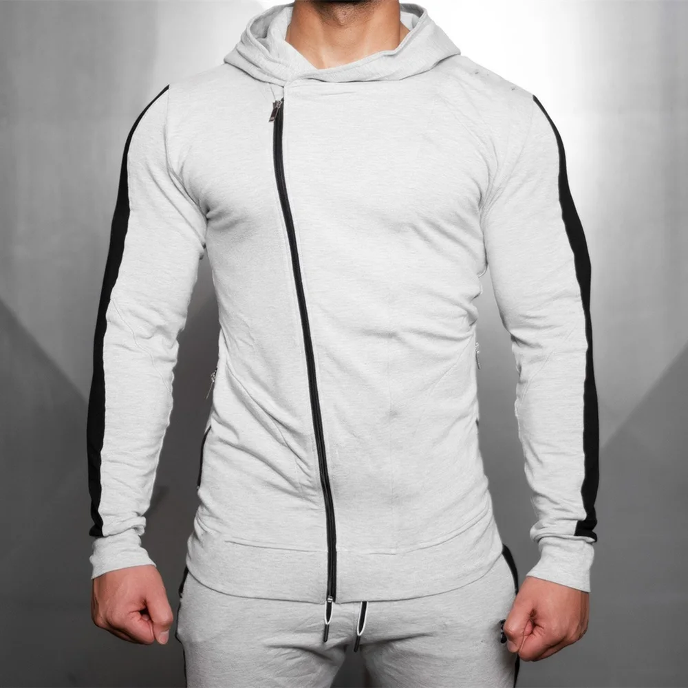 Light gray (Hoodie) Спортивные костюмы мужская спортивная одежда для бега костюмы толстовка спортивные штаны тренажерный зал Фитнес Тренировочные толстовки и брюки наборы мужская Беговая одежда - Цвет: Light gray (Hoodie)
