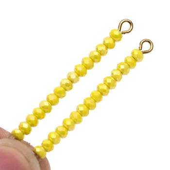 

Crystal Glass Rondelle Faceted Tiny beads 3mm, For DIY Jewelry Findings Accessories (#BZ99-11) (A set of 190 beads)