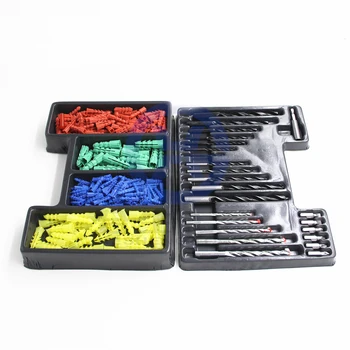 

300pcs/set Round Shank Construction Drill Bit Straight Handle, Impact Woodworking Mason Drill Expansion Screw Household