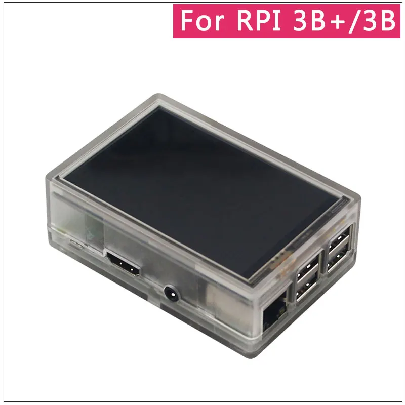 For RPI 3B Plus 3,5 дюймовый Raspberry Pi 3 Model B+ сенсорный экран 480*320 ЖК-дисплей+ стилус+ ABS чехол для Raspberry Pi 4 Модель B/3B+/3B - Цвет: For RPI 3B Plus