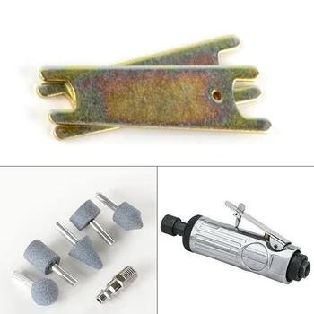

7Pcs Pneumatic Cutting Tools Straight 90 psi Mounted stones Accessories