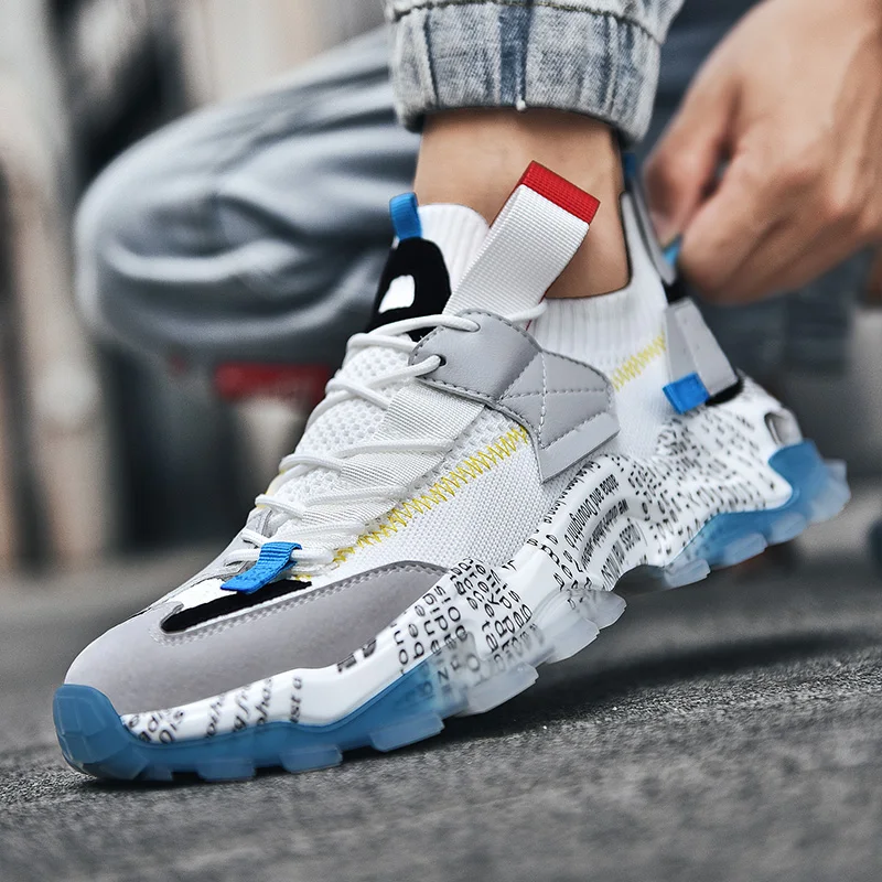 

Tide Shoes Men INS Tide Wild Summer Shoes Mesh Sports Shoes Increased Net Red Daddy Shoes Summer Breathable Men's Shoes