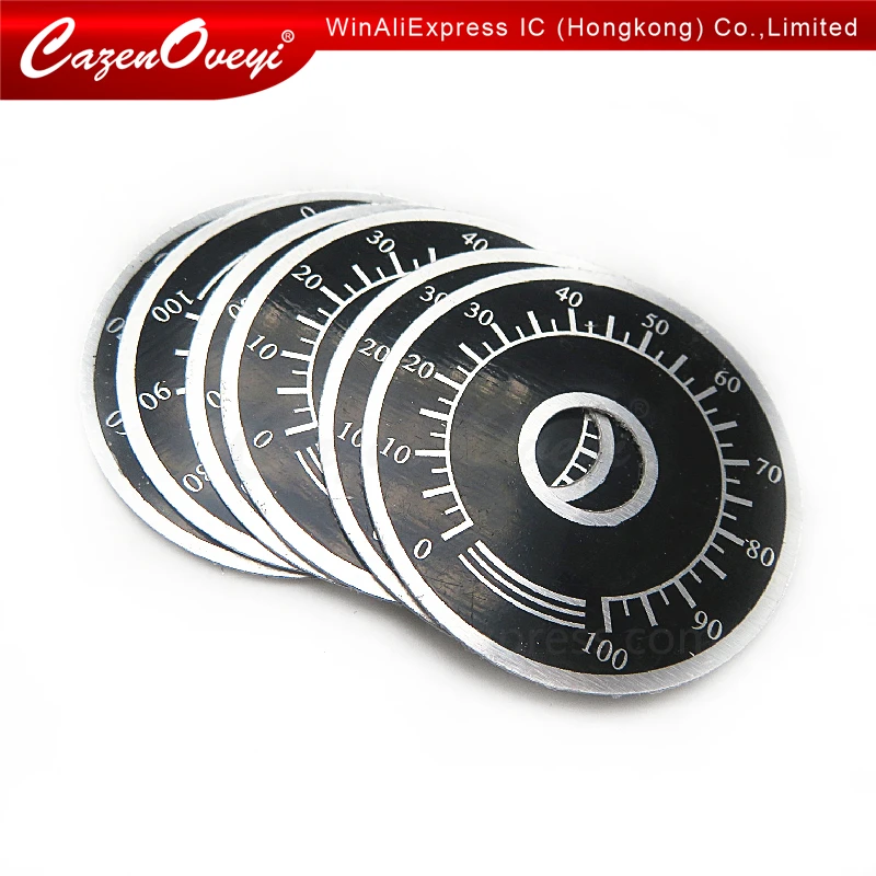 5pcs/lot 0-100 WTH118 potentiometer knob scale digital can be equipped with WX112 TOPVR In Stock | Электронные компоненты и