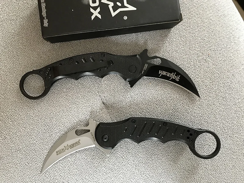 Karambit ABS пластиковая ручка коготь нож лиса черный высокое качество складной нож