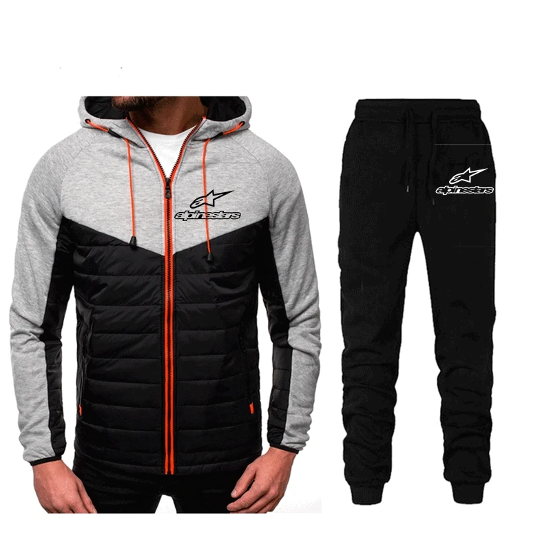 fashion brand Alpinestar Men's Set Fleece Hoodie Pant Thick Warm Tracksuit Sportswear Hooded Track Suits Male Sweatsuit fashion brand Alpinestar Men's Set Fleece Hoodie Pant Thick Warm Tracksuit Sportswear Hooded Track Suits Male Sweatsuit