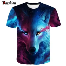 Модные мужские топы, 3D принт волка, футболка классная, забавная футболка, топы с коротким рукавом, Мужская футболка с принтом животных, Мужская футболка