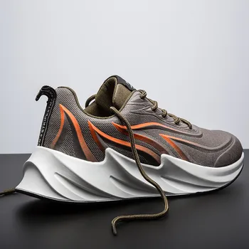 

VSIOVRY Autumn Breathable Running Shoes Men Blade Damping Sport Shoes Shark style Sneakers Men Light Soft Sole Fitness Sports