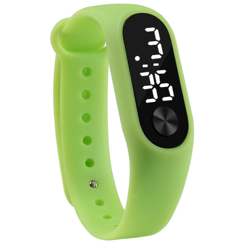 Модные мужские цифровые часы для женщин, браслет, повседневные спортивные белые светодиодный Электронные Силиконовые наручные часы для детей - Цвет: green