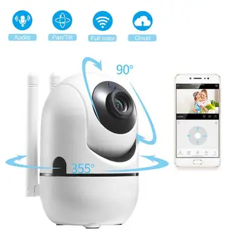 

Mini Baby Monitor Camera HD 1080P Wireless WiFi Indoor 2MP Auto Tracking Night Vision Surveillance Home Security Camera