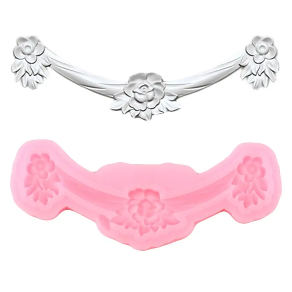 Рельефные силиконовые формы для тортов прокручивающие листья кекс Топпер