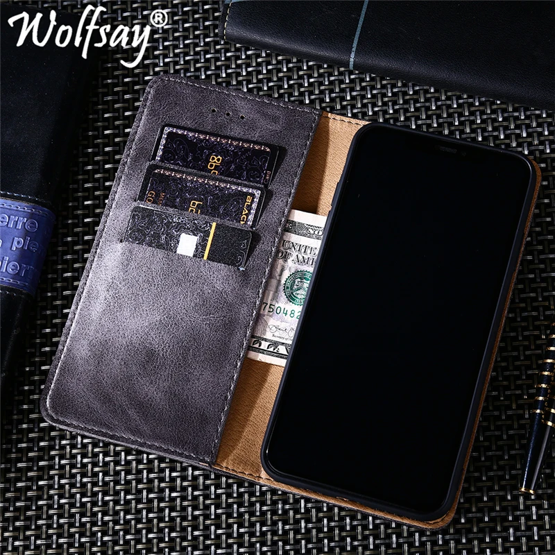 For OPPO Realme X2 Pro Case Triangle Pattern Flip Cover PU leather& Soft TPU Inside Case for OPPO Realme X2 Pro Without Magnets